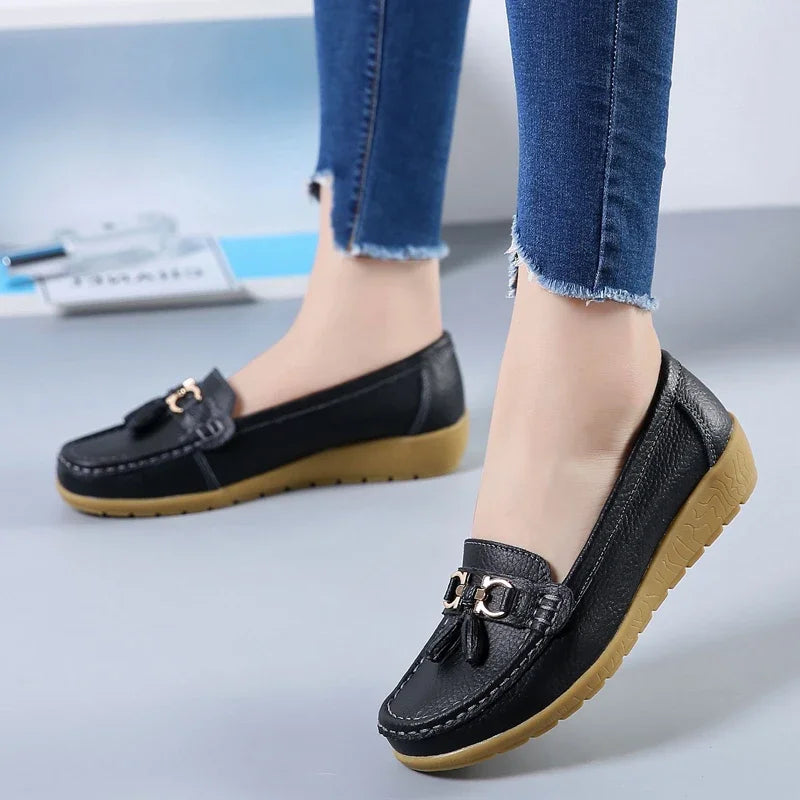 OrthoMoc™ • Mocassins Orthopédiques en Cuir pour Femme