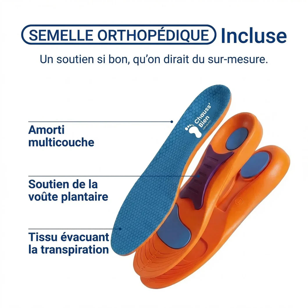 Chauss' Bien™ • Baskets orthopédiques pour le quotidien et le confort