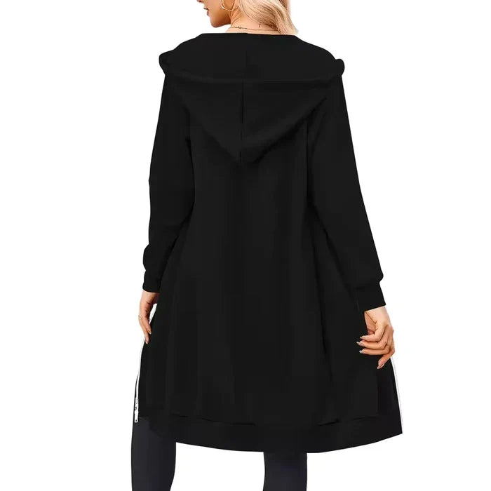 SoftHood™ • Long manteau à capuche pour femme, chaud et confortable
