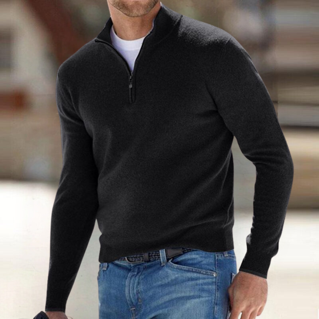 Santous™ • Pull élégant à fermeture zippée, chaud et confortable