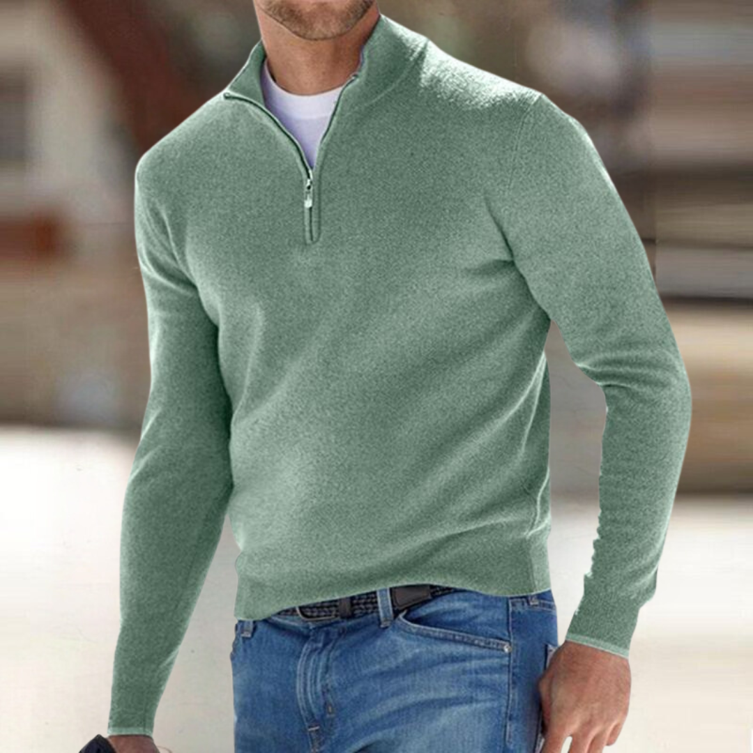 Santous™ • Pull élégant à fermeture zippée, chaud et confortable