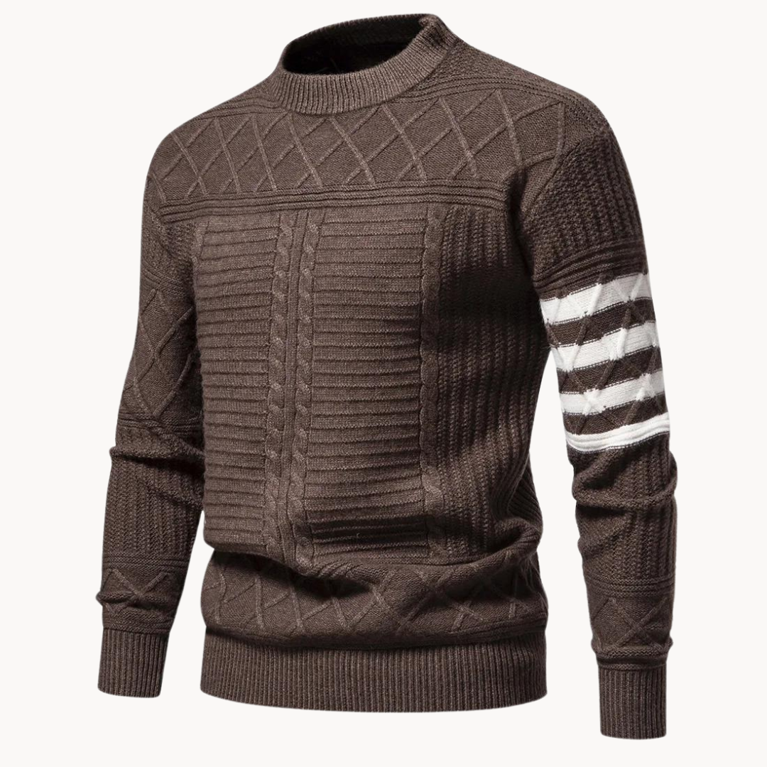 Pull col rond torsadé Warren | Zavon