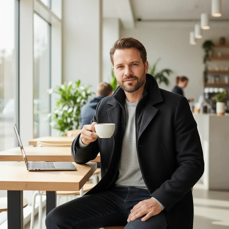 Manteau deux pièces pour homme : style et chaleur au quotidien | PEAKY™