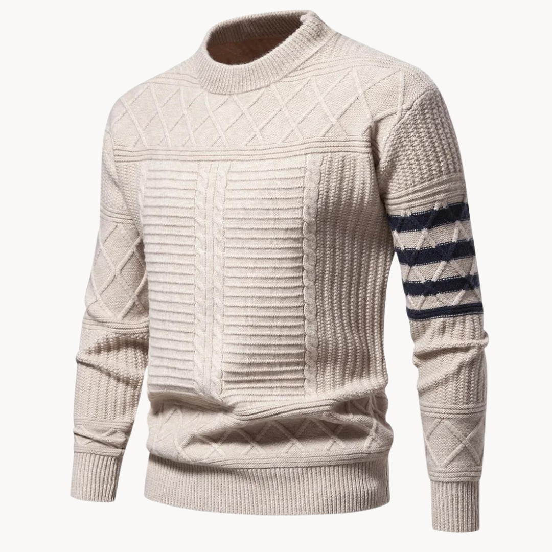 Pull col rond torsadé Warren | Zavon