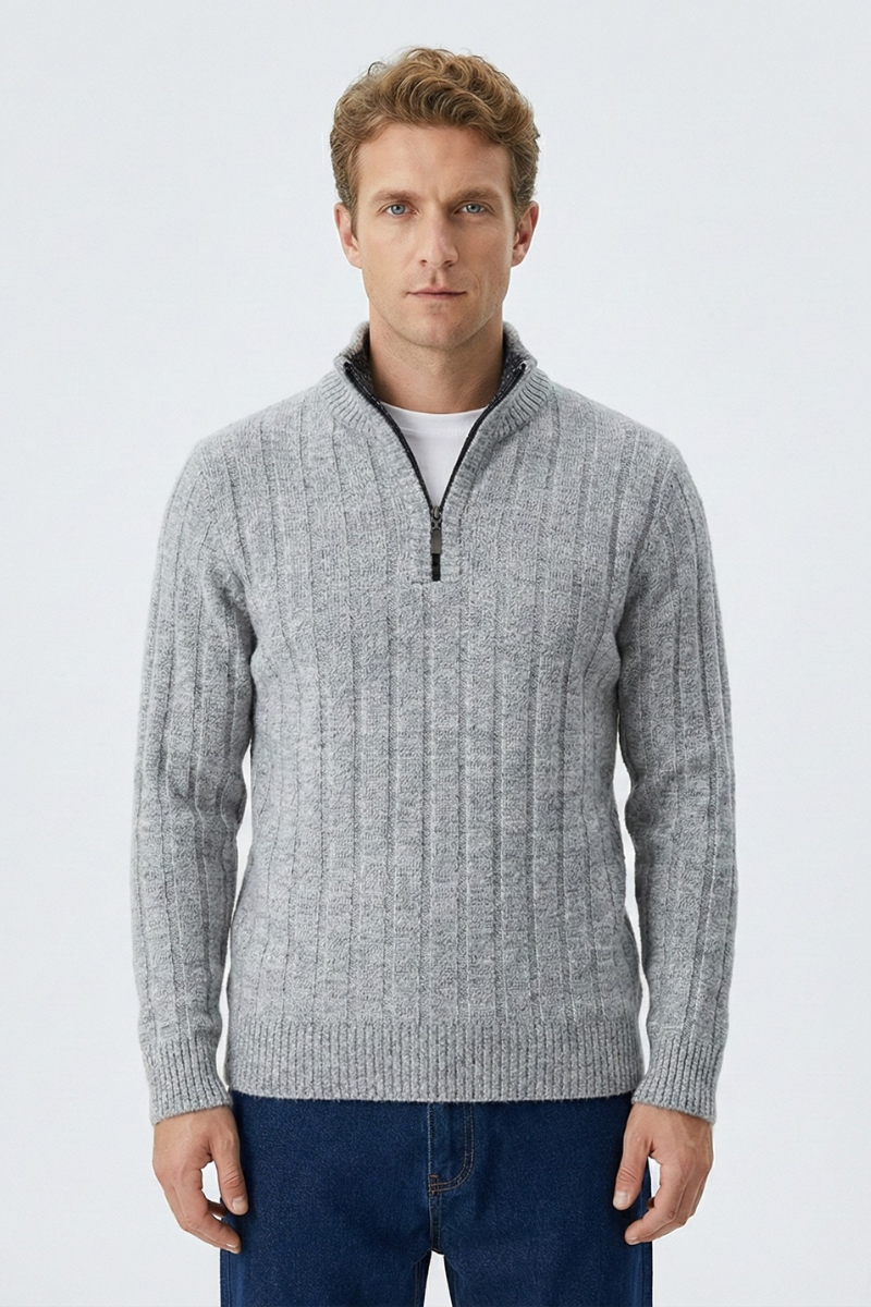 Pull zippé au col Freddie | Zavon