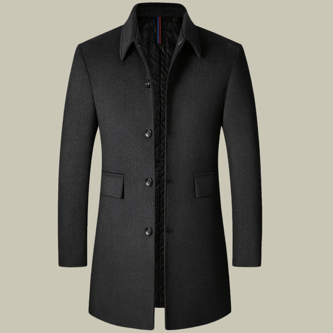 Veste longue en laine Premium pour hommes | Zavon