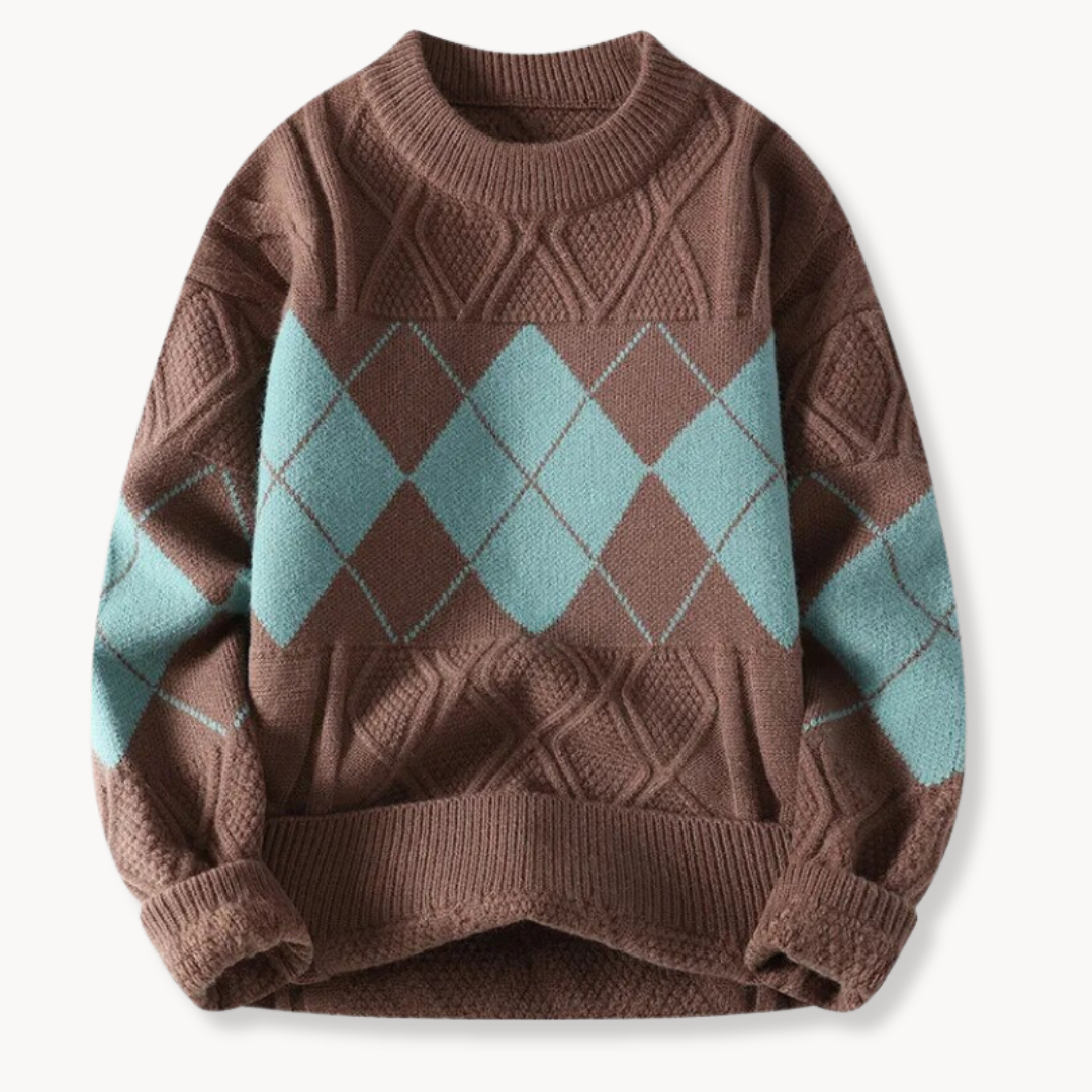 Pull en maille géométrique Ellis | Zavon