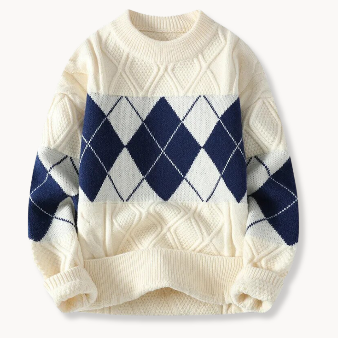 Pull en maille géométrique Ellis | Zavon