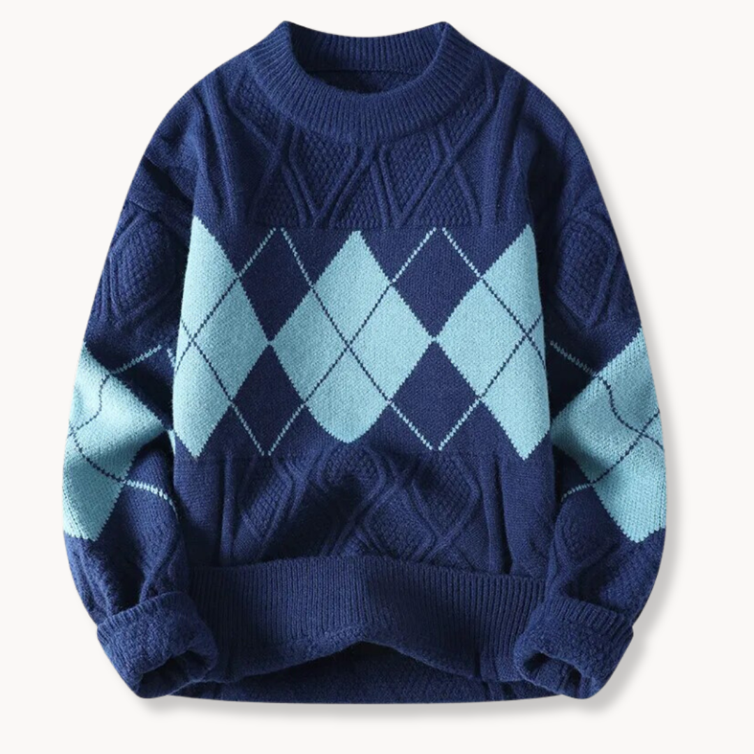 Pull en maille géométrique Ellis | Zavon