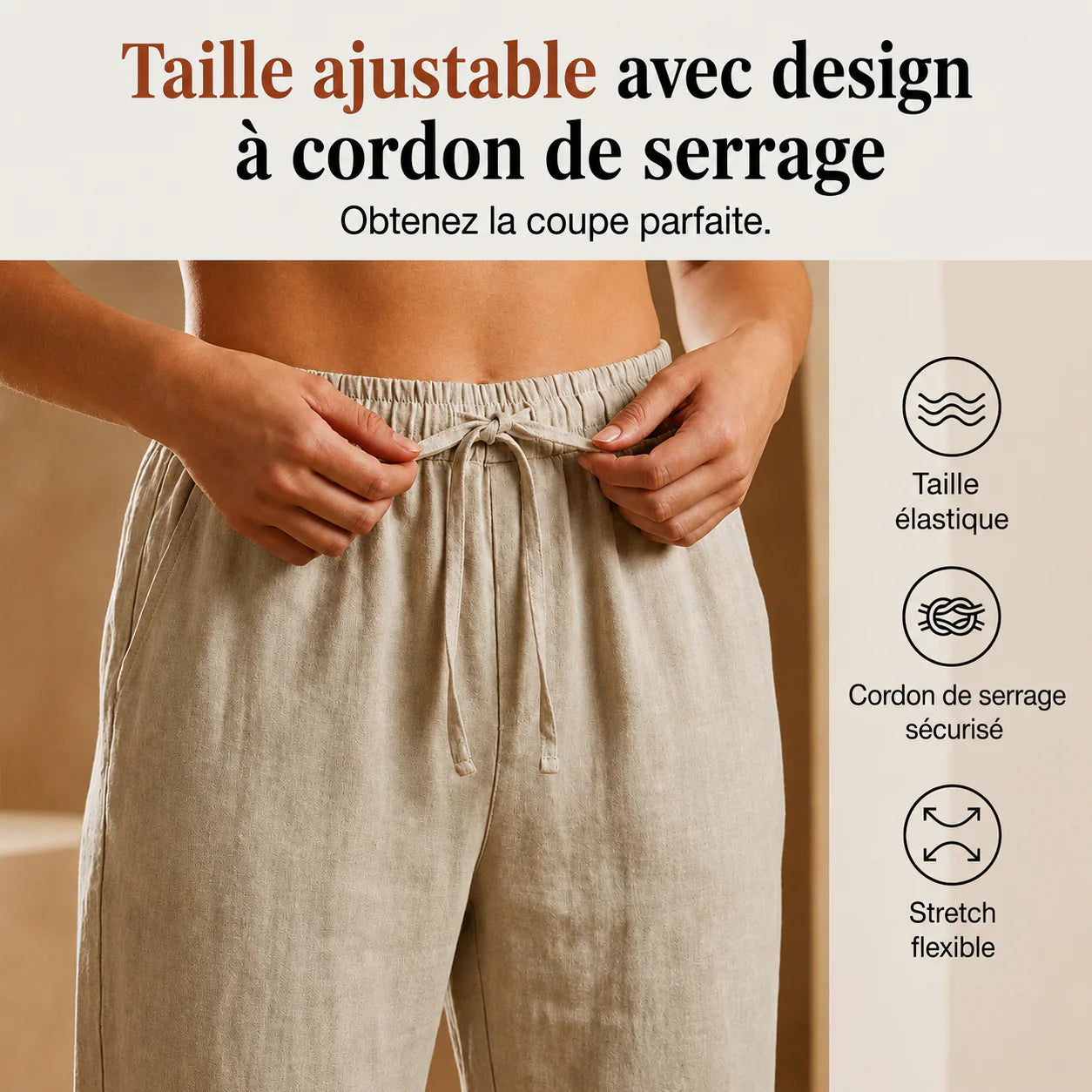 Modeline™ | Short femme en coton et lin