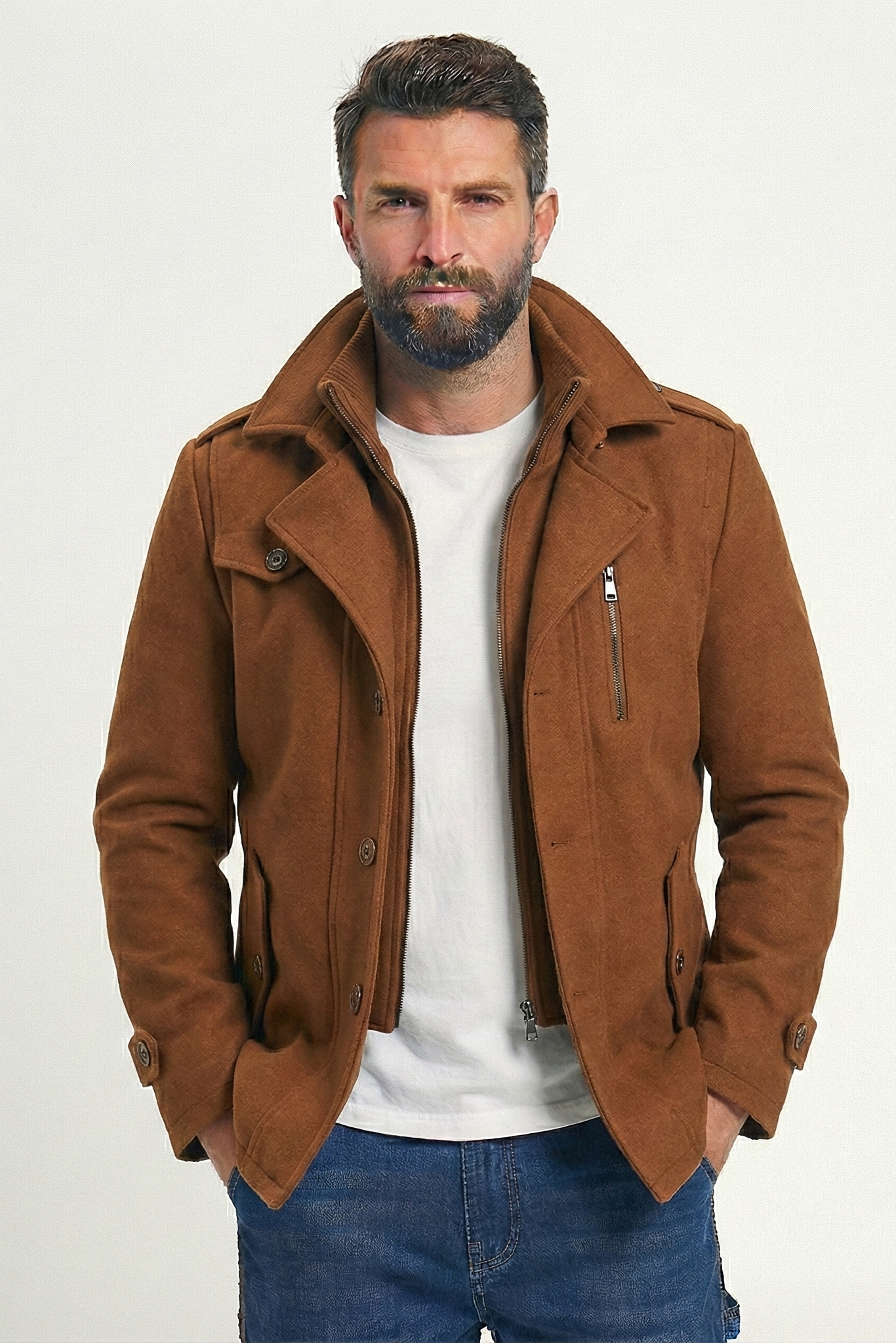 Veste d'hiver longue premium pour hommes | Zavon