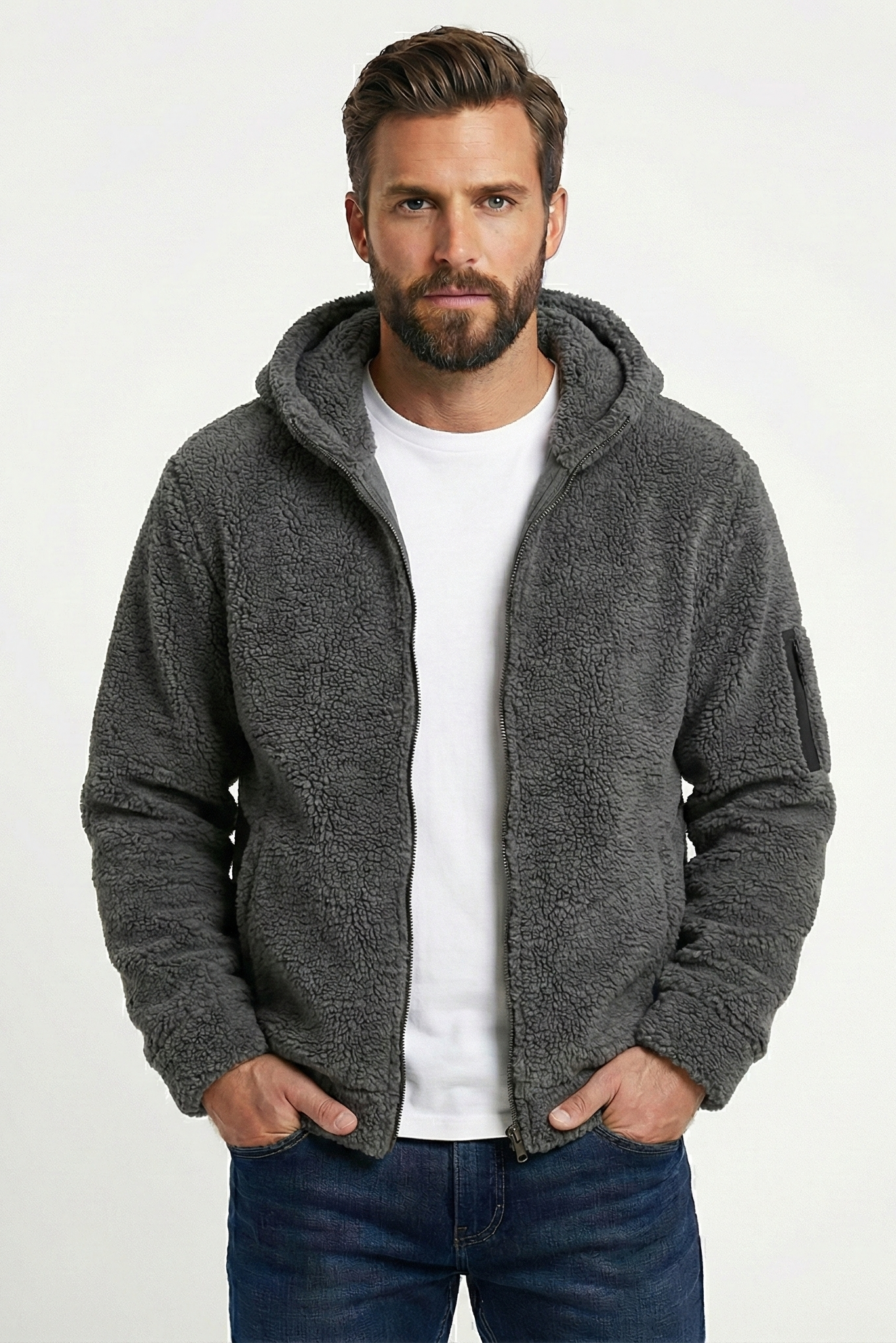 Veste à capuche en polaire double Paul | Zavon