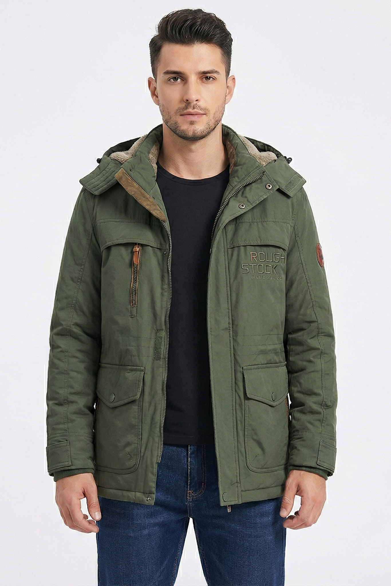 Veste d'hiver imperméable à capuche Adrian pour hommes | Zavon