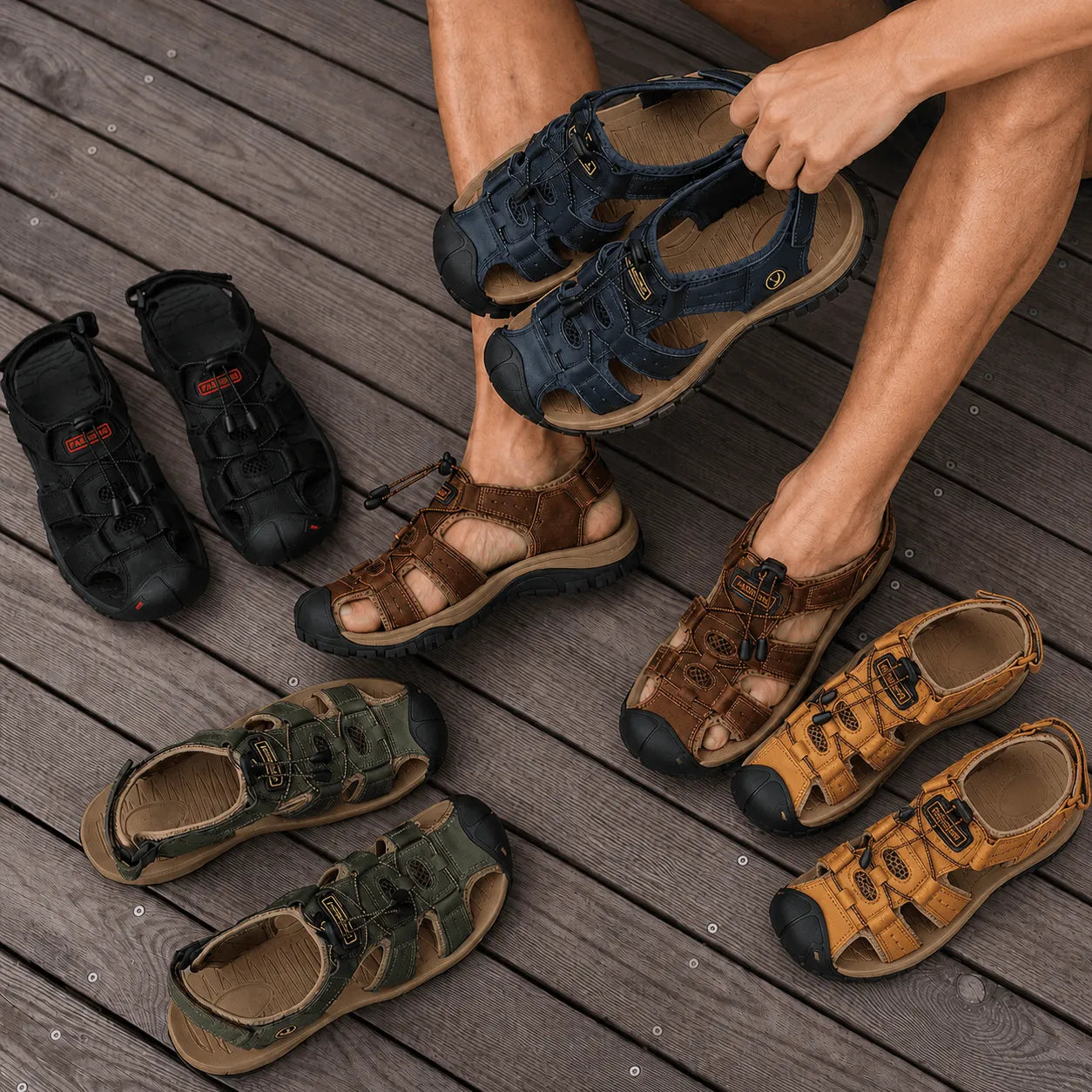 ErgoStride™ | Sandales de confort tout-terrain pour hommes