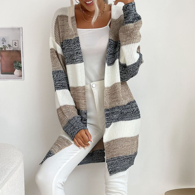 Pull long tricoté patchwork | Zavon