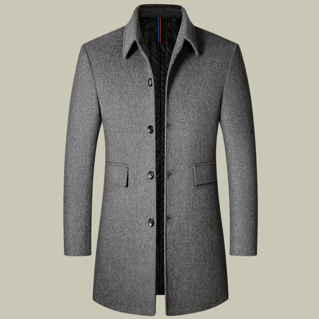 Veste longue en laine Premium pour hommes | Zavon