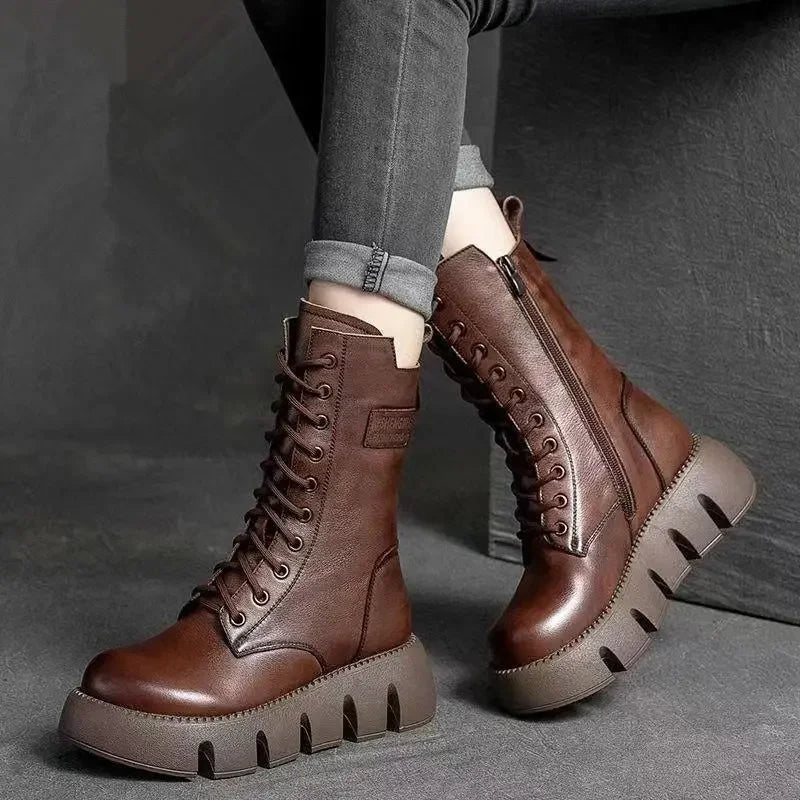 Solen | Bottes en Cuir Ultra Confortables & Chaudes