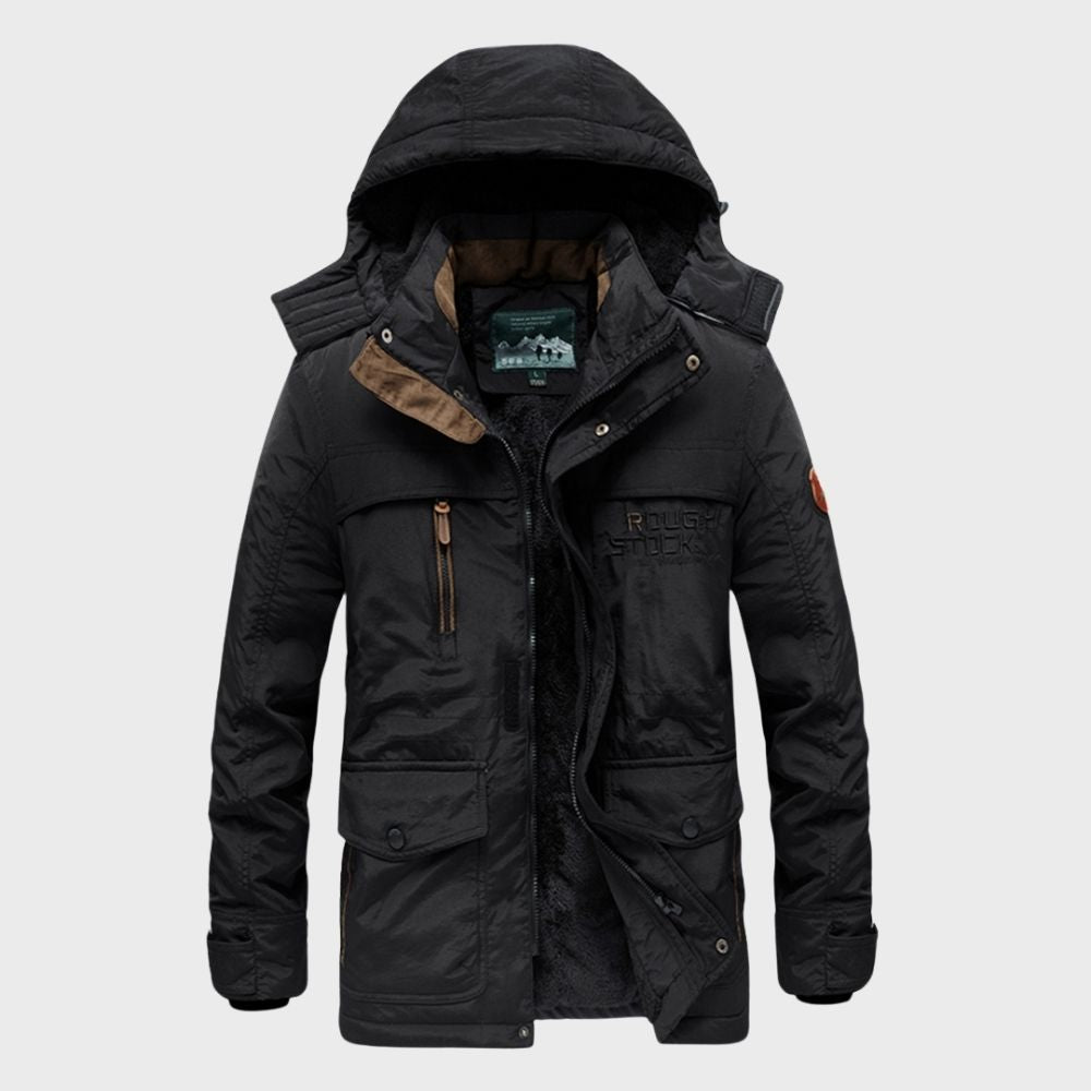 Veste d'hiver imperméable à capuche Adrian pour hommes | Zavon